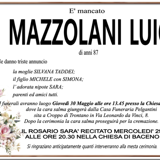 Mazzolani Luigi di anni 87