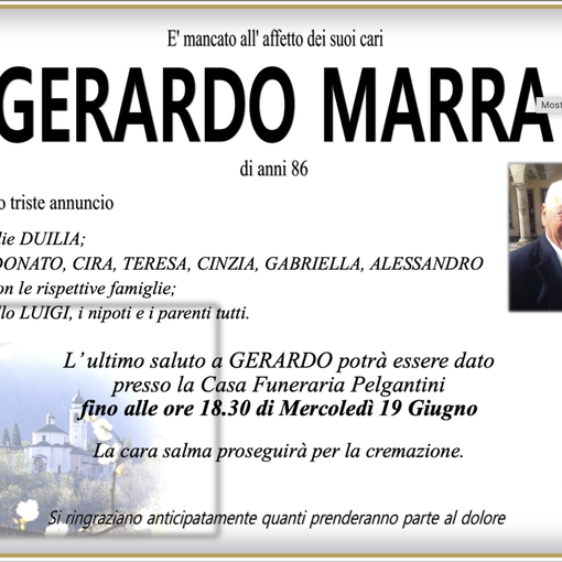 Gerardo Marra di anni 86