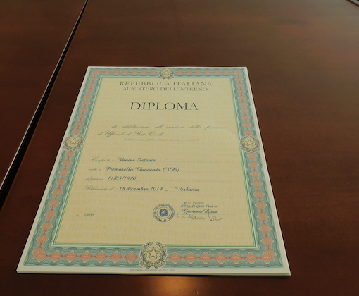 Ufficiali di Stato Civile ed Anagrafe: consegnati in Prefettura i diplomi Anusca
