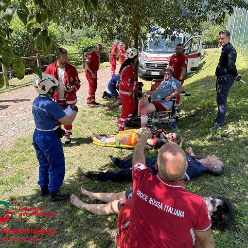Croce Rossa, tre giorni di esercitazioni per i volontari domesi