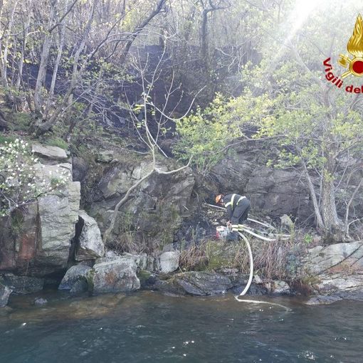 Spento l'incendio divampato alla Rustica di Mergozzo