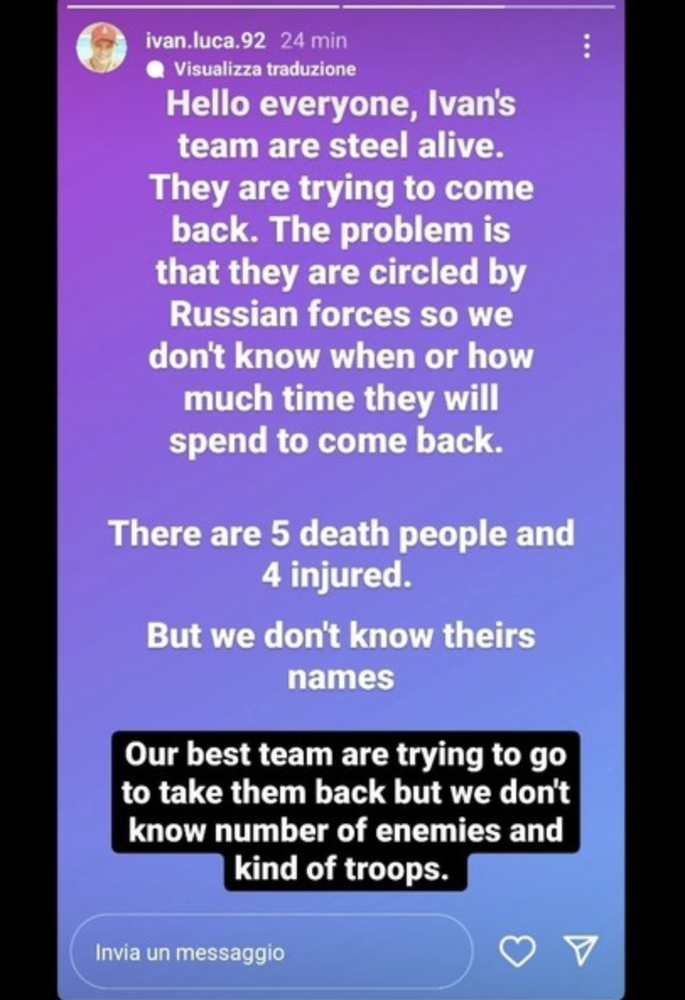 Ivan Vavassori è vivo, lo riferiscono fonti social Ivan Vavassori è vivo, lo riferiscono fonti social