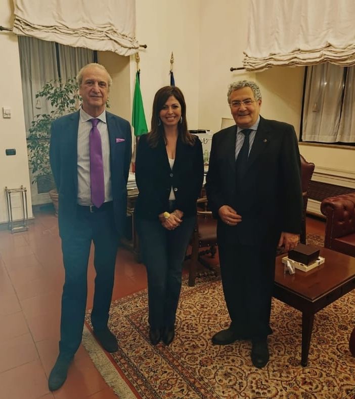 Foto incontro, nell'ordine  da sx a dx: Grieco, Floridia, Zumerle a Roma