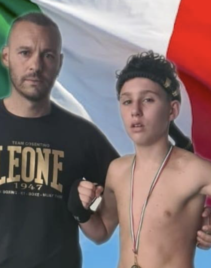 Coach Luca Cosentino con il campione Elia Cosentino