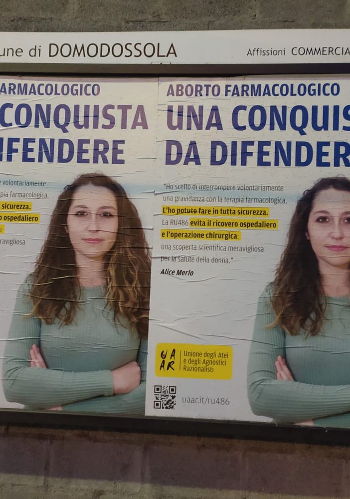 La stampa diocesana si scaglia contro i manifesti in difesa della pillola abortiva