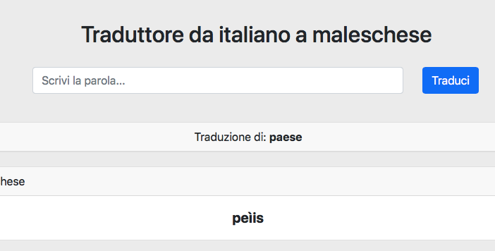 È online il traduttore italiano – maleschese
