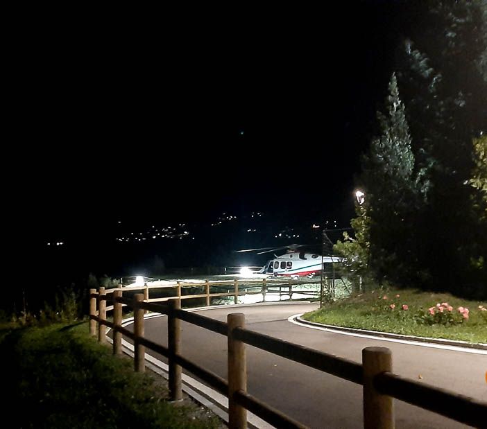 Questa notte il primo volo operativo in notturna dalla piazzola 'Venanzi'  FOTO E VIDEO
