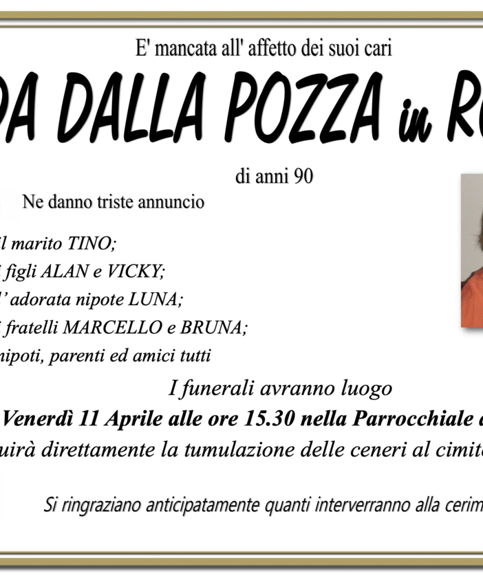 Ida Dalla Pozza in Rossi di anni 90