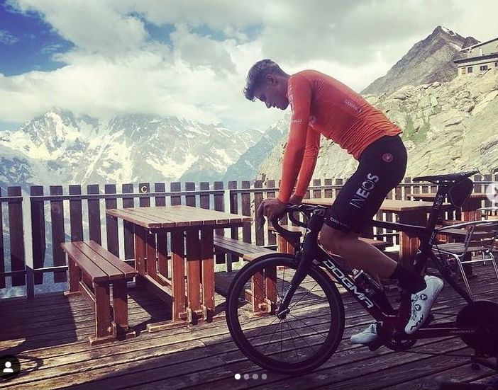 Filippo Ganna ha lasciato il ritiro in quota di Macugnaga