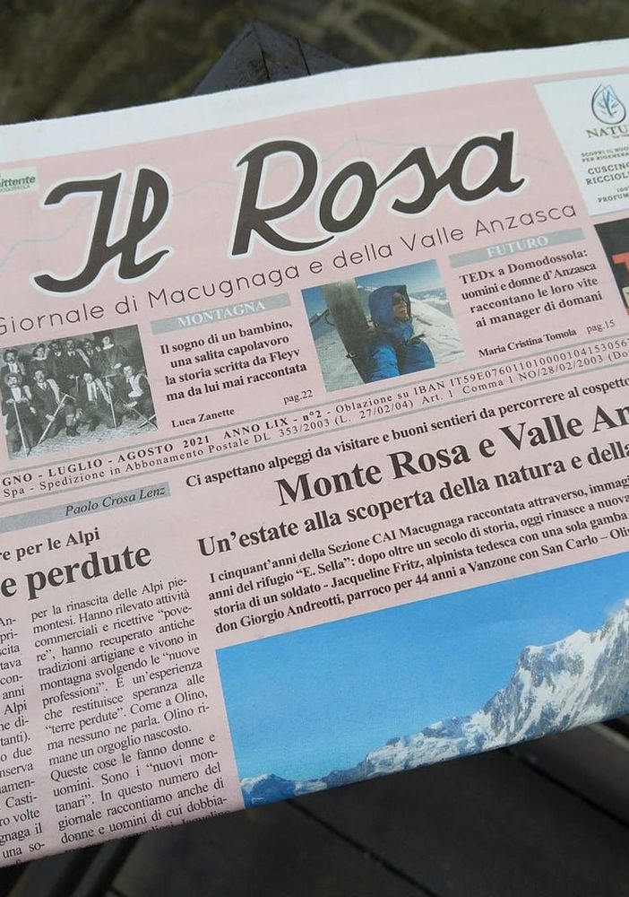 È uscito il numero estivo de “Il Rosa”, giornale di Macugnaga e della Valle Anzasca