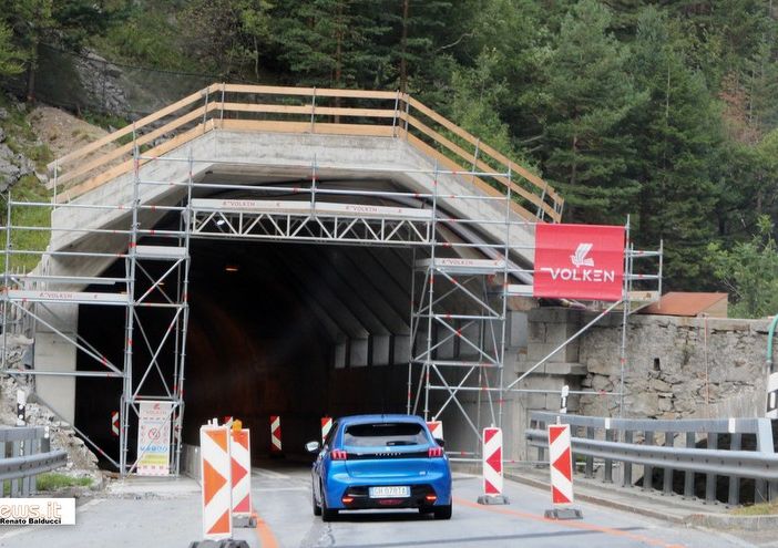 Cantieri sulla A9 tra Gondo e il passo del Sempione