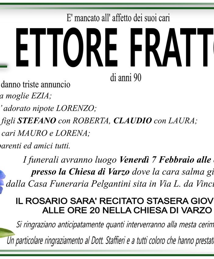 Ettore Frattoni di anni 90