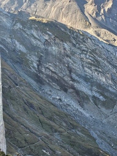 Foto: il versante franato