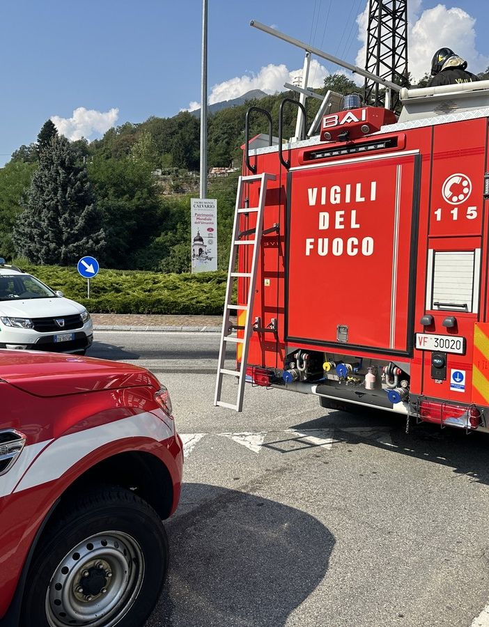 Gasolio sull'asfalto a Nosere, uomo cade dal suo scooter e viene portato in Dea FOTO