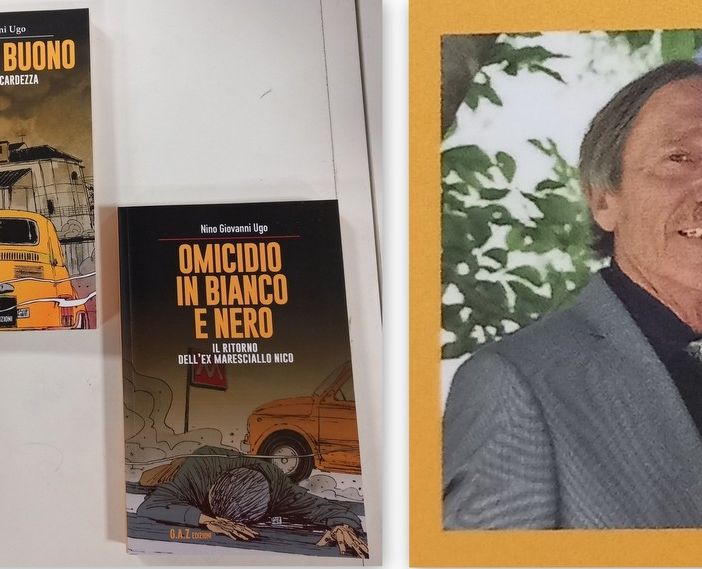 Foto; le copertina dei due libri e Giovanni Ugo Nino