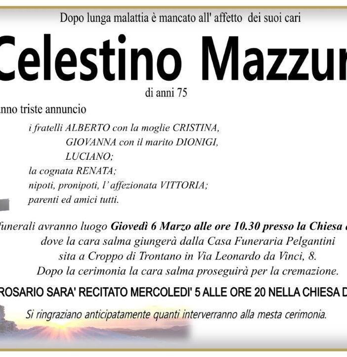 Celestino Mazzurri di anni 75