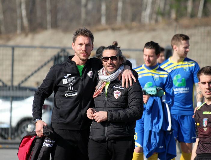 Foto: l'allenatore Micheal Nino a sinistra e a destra Giampiero Zani