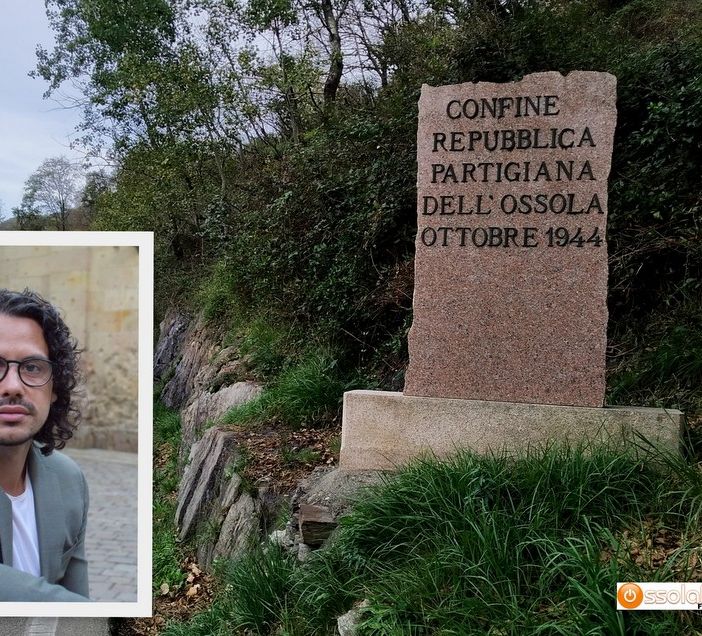 Foto: i confini della Repubblica dell'Ossola e nel riquadro Stefano Scacchetti