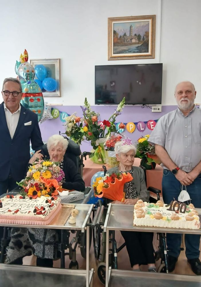 Alla Rsa di Villa doppio compleanno centenario
