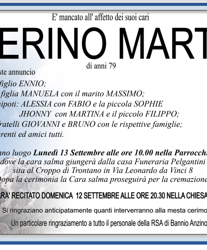 Pierino Marta di anni 79