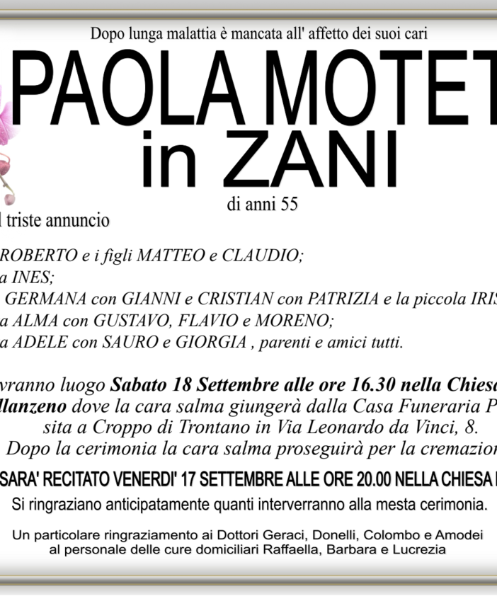 Paola Motetta in Zani di anni 55