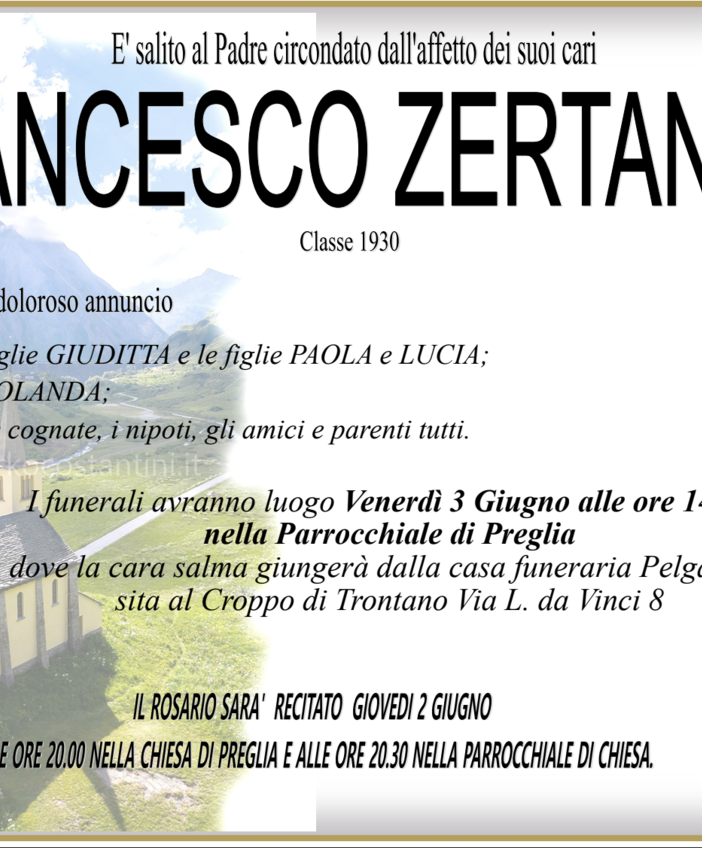 Francesco Zertanna classe 1930