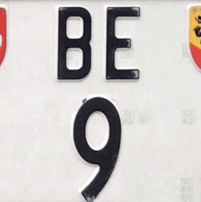 Berna, paga 299mila franchi per la targa BE 9