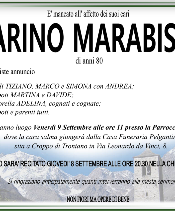 Marino Maramisso di anni 80