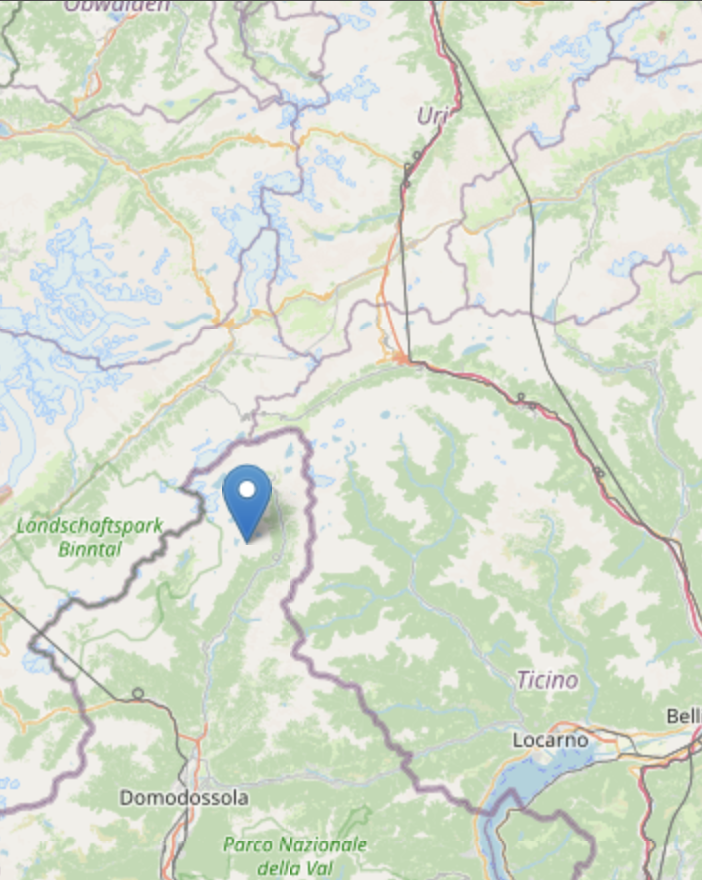 Doppia scossa di terremoto in Valle Formazza