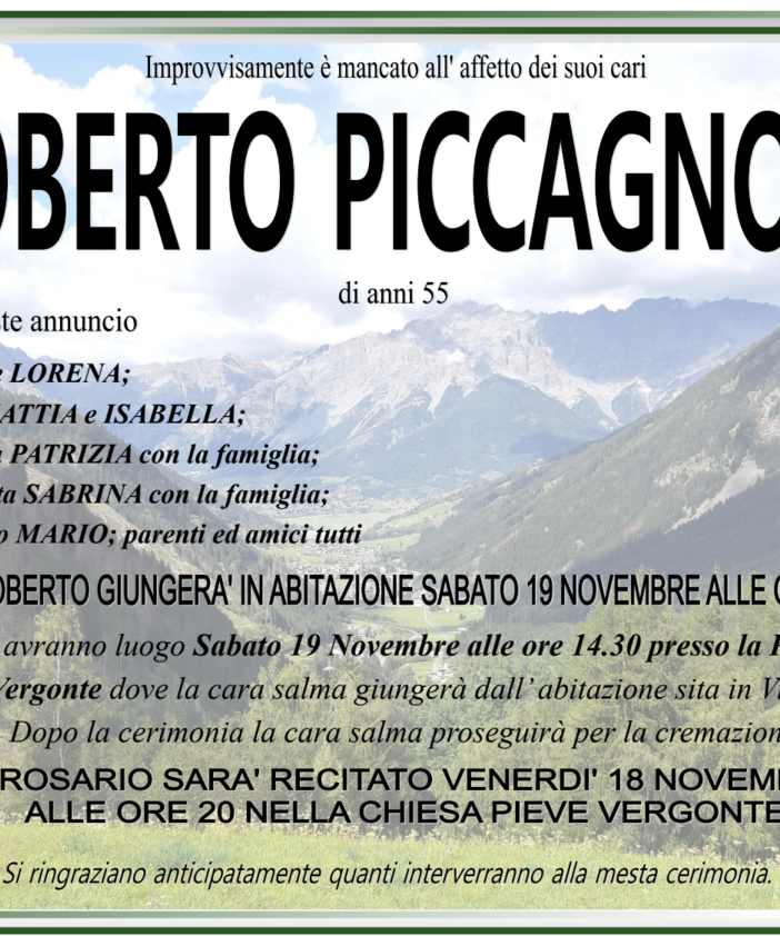 Roberto Piccagnoni di anni 55