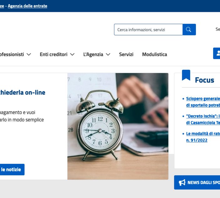 Agenzia riscossione, online il nuovo sito internet