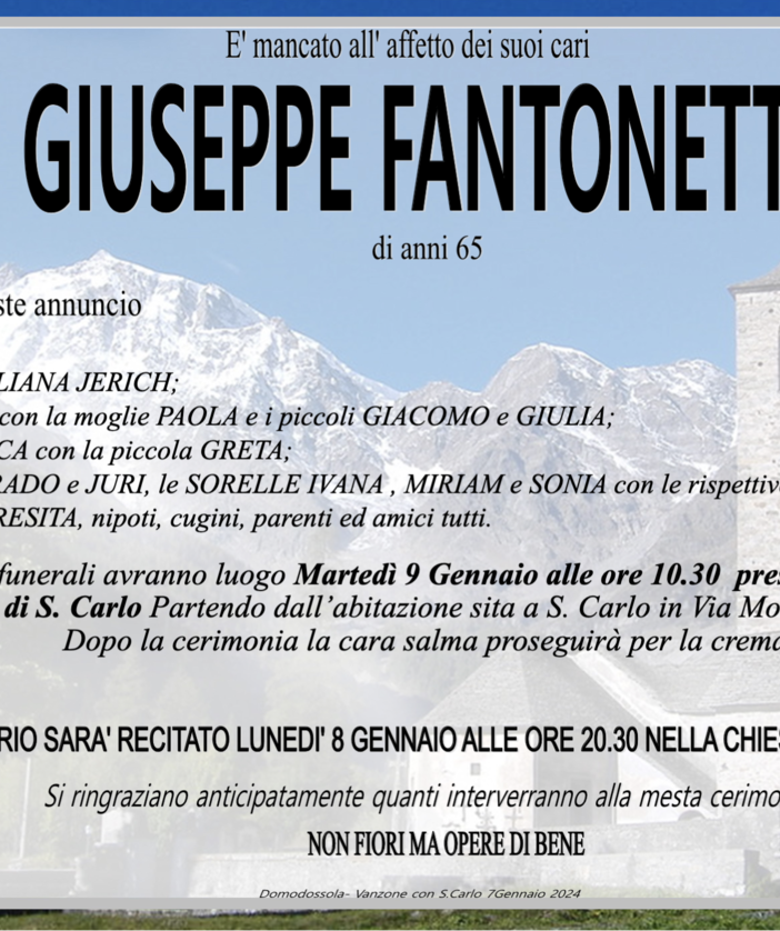 Mirco Giuseppe Fantonetti 65 anni