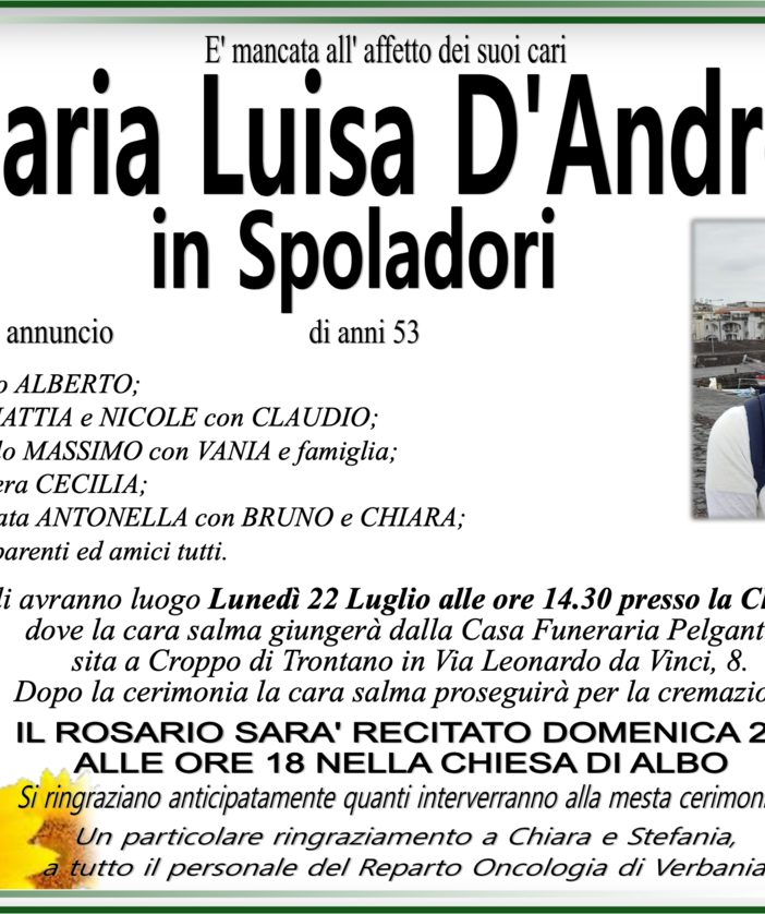 Maria Luisa D'Andrea in Spoladori di anni 53