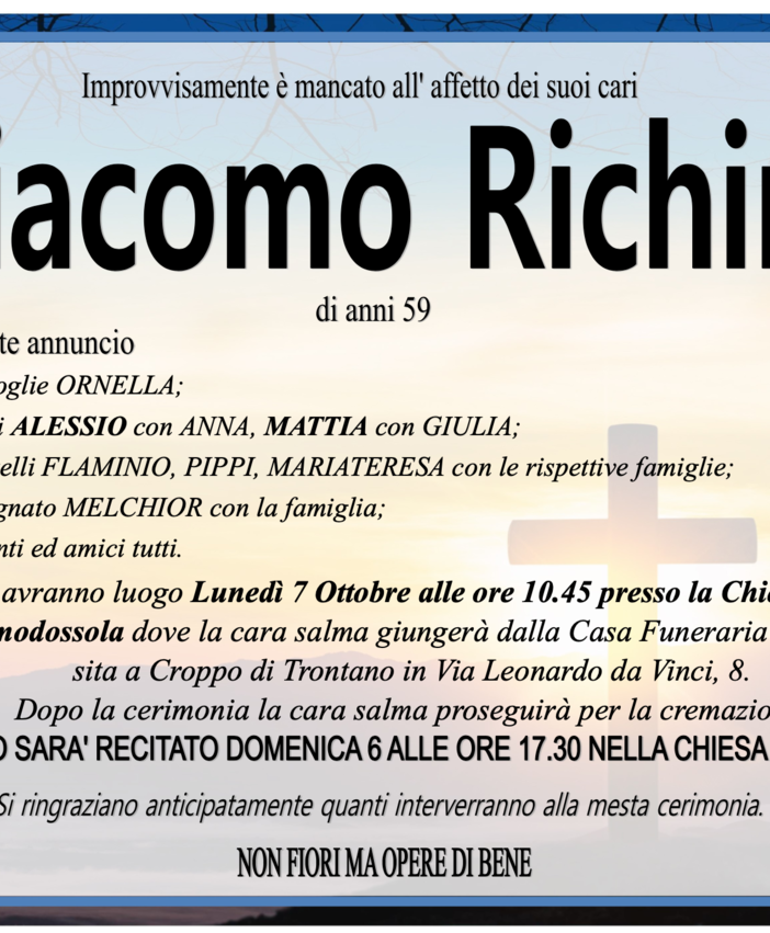 Giacomo Richini di anni 59