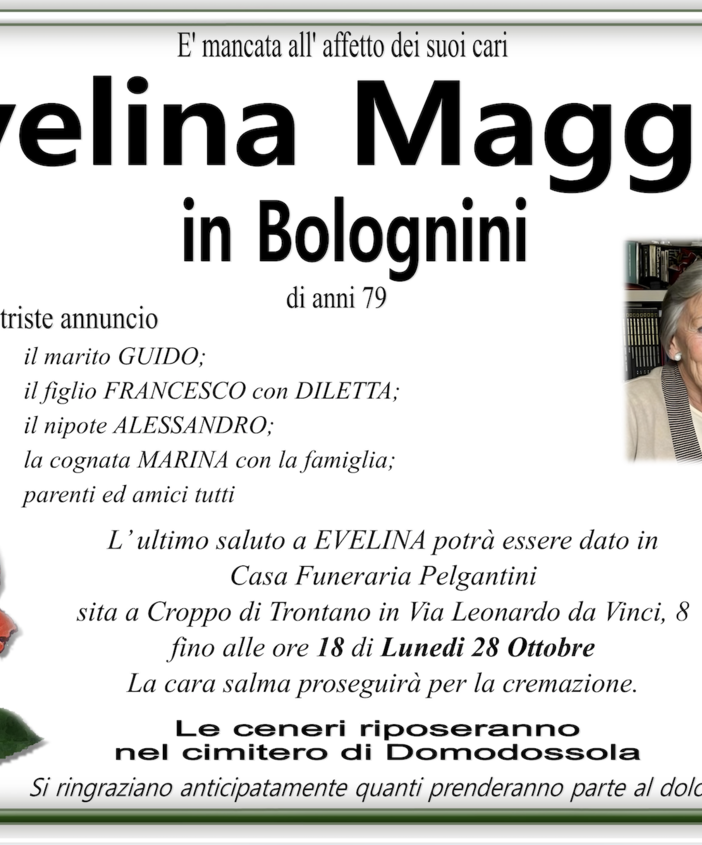 Evelina Maggio in Bolognini di anni 79