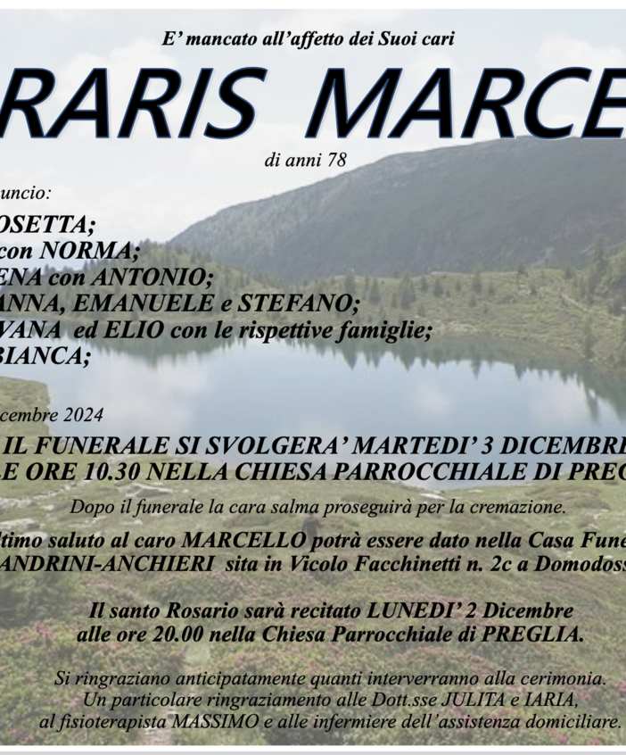 Ferraris Marcello di anni 78