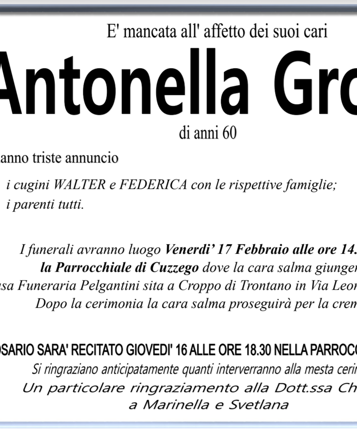 Antonella Grossi di anni 60