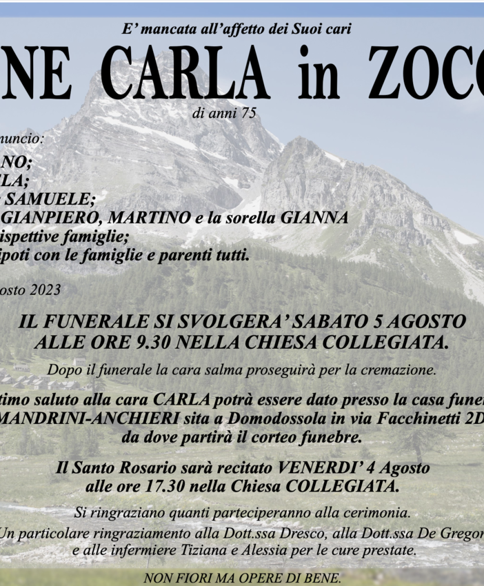 Simone Carla in Zoccola di anni 75