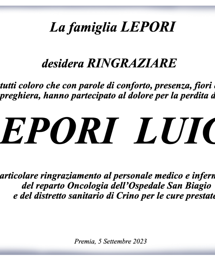 Ringraziamento