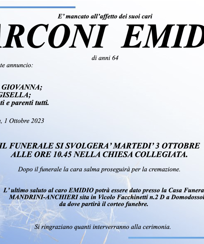 Marconi Emidio di anni 64