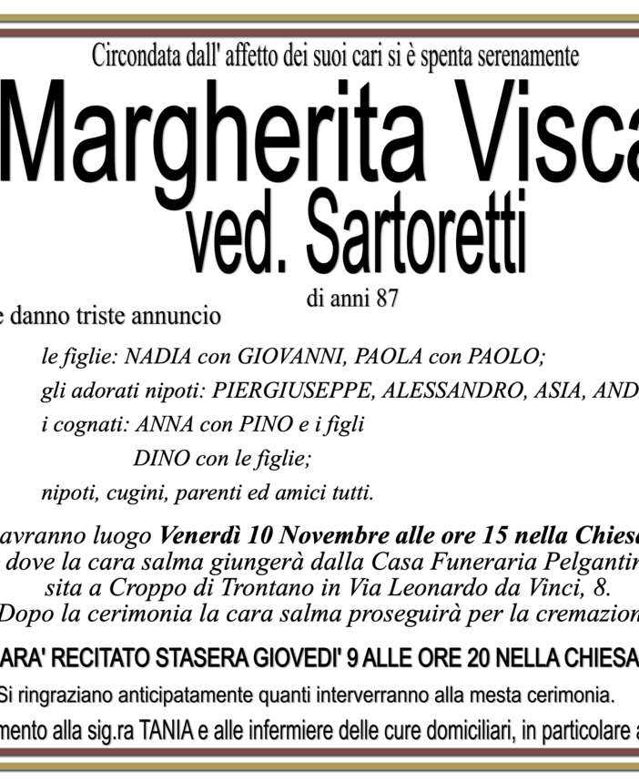 Margherita Viscardi ved. Sartoretti di anni 87
