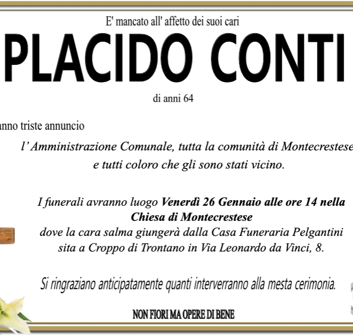 Placido Conti 64 anni