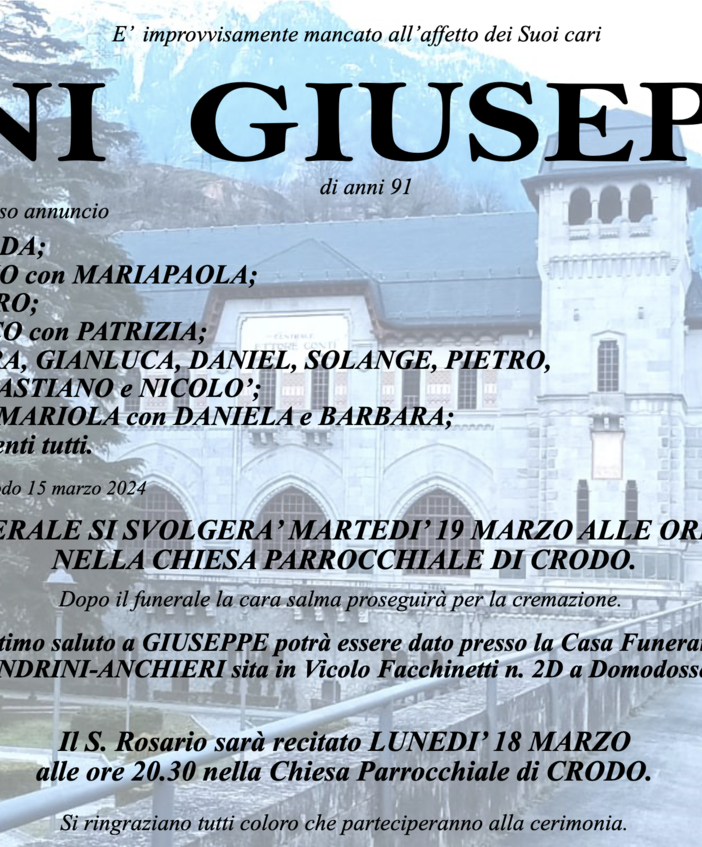 Bini Giuseppe di anni 91