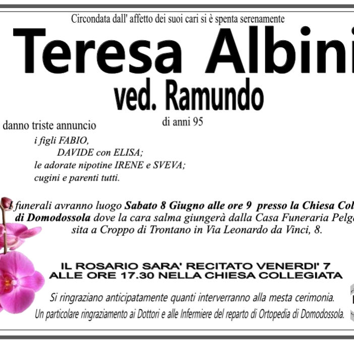 Teresa Albini ved Ramundo anni 95