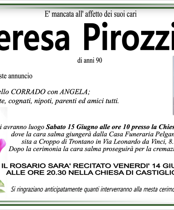 Teresa Pirozzini di anni 90