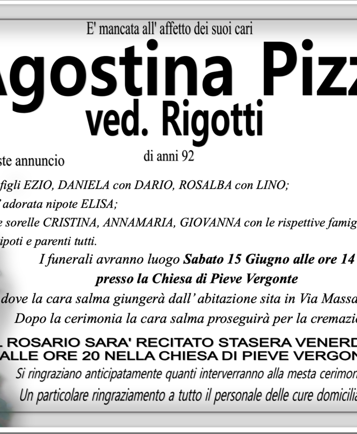 Agostina Pizzi ved. Rigotti