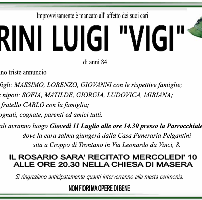Prini Luigi 'Vigi' 84 anni