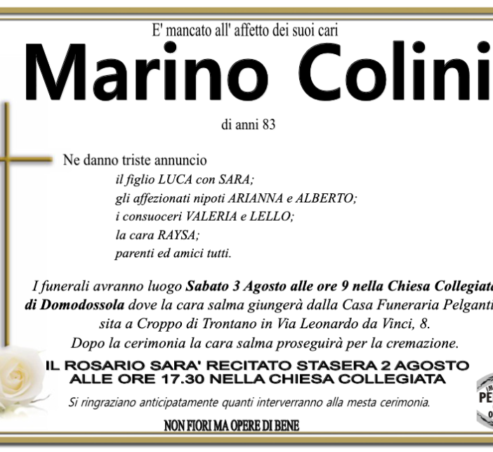 Marino Colini 83 anni