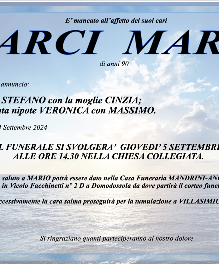 Macri Mario di anni 90