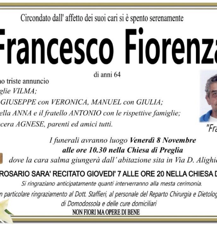Francesco Fiorenza 64 anni